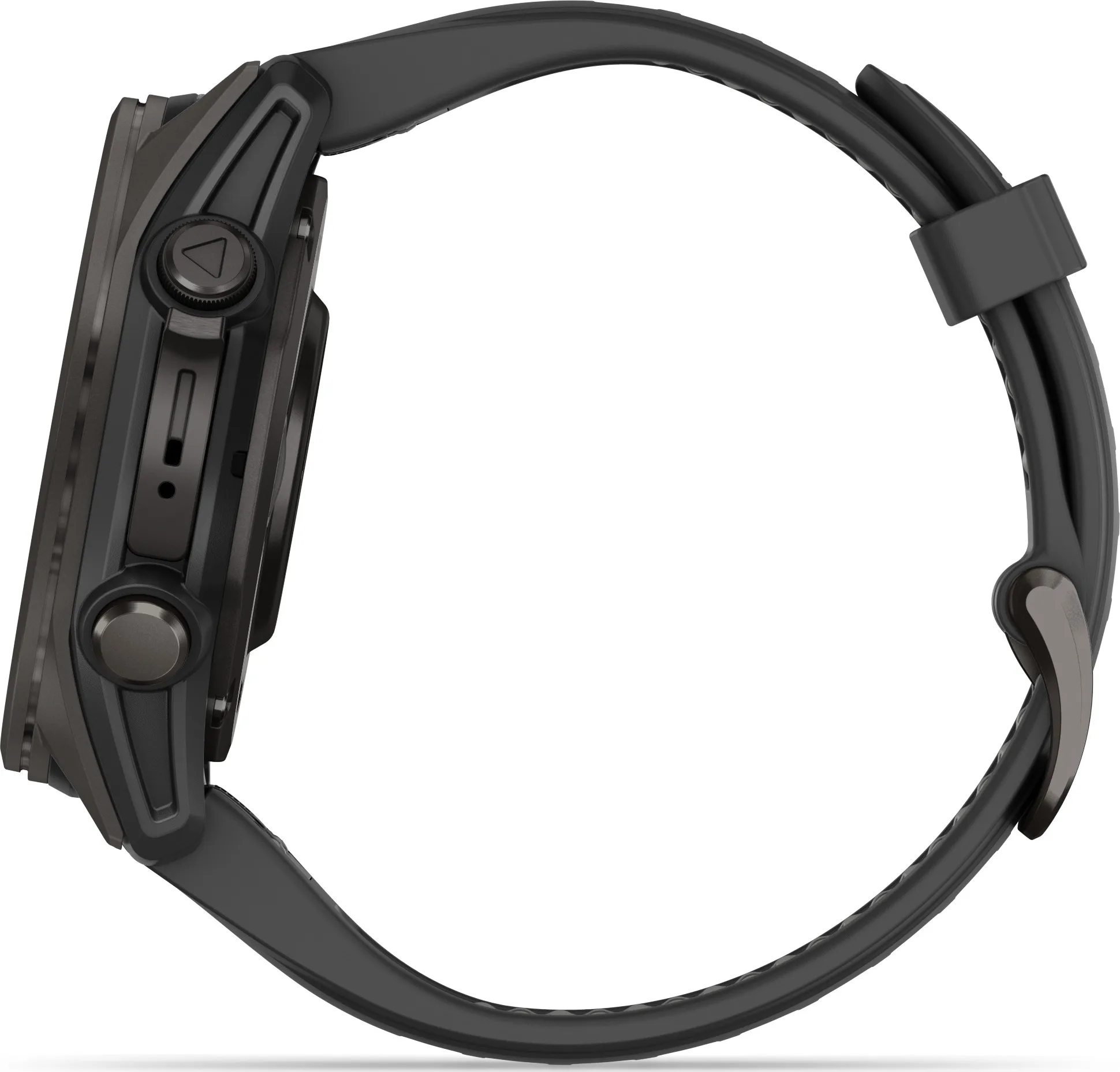 Garmin Fenix 8 Amoled 43mm, Sapphire Carbon Gray DLC Titanium - Black/Pebble Grey Silicone Strap