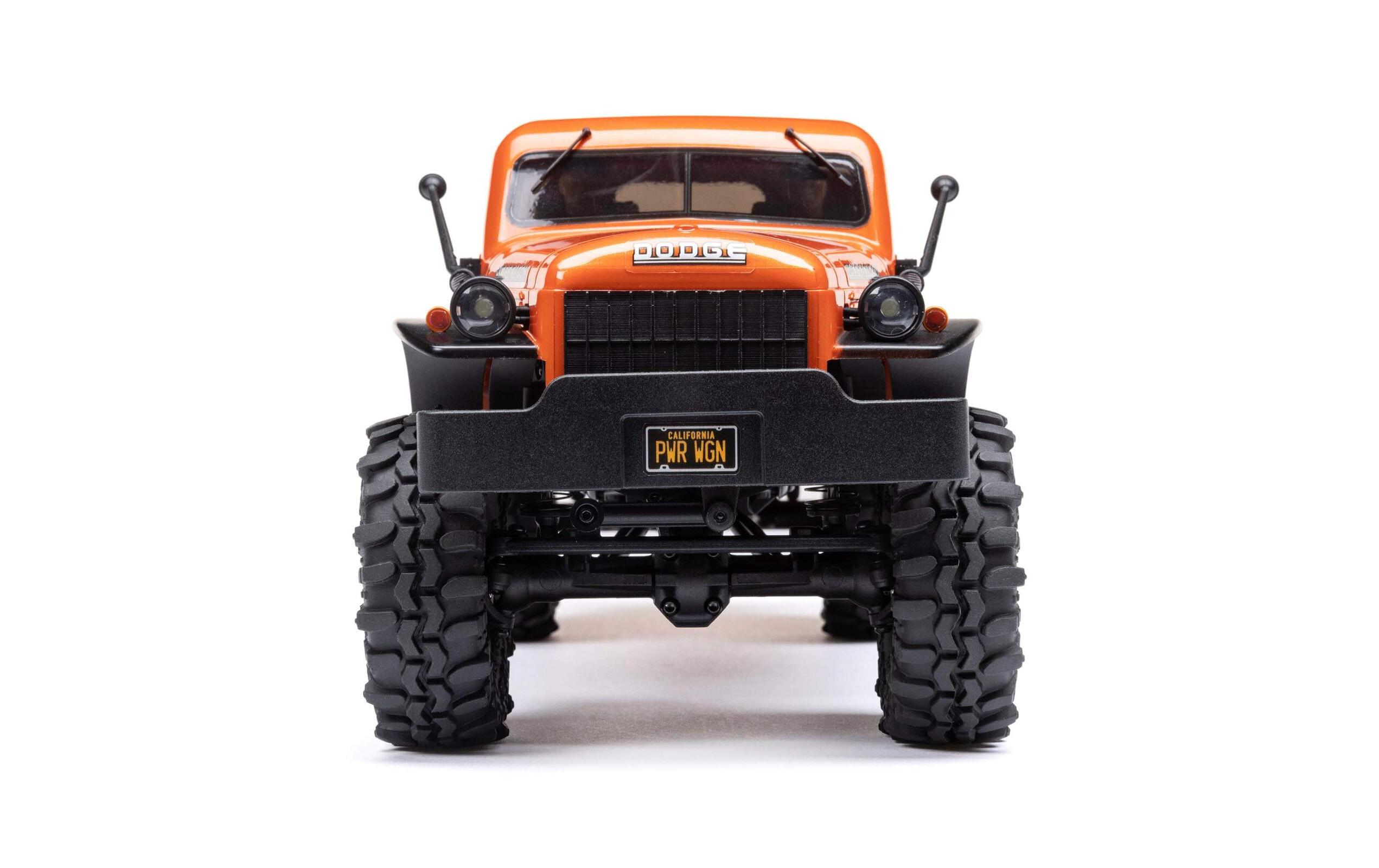 Scale Crawler SCX24 Dodge Power Wagon Orange, 1:24, RTR<br>Kleiner 4wd Rock Crawler mit 4-Türiger Powerwagon Karosserie