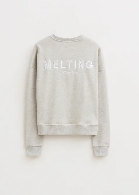 Sweater met merk print grijs (GRS.MME)