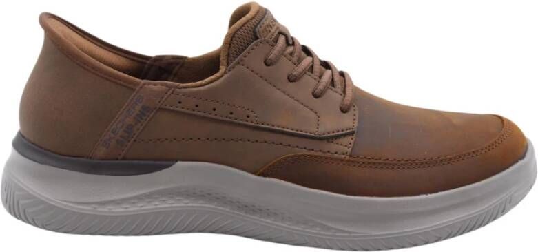 Skechers Hasting Rory Heren Instappers Kastanjebruin