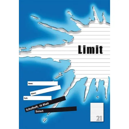 Landré Schulheft blau A4, liniert, Lineatur 21, 16 Blatt