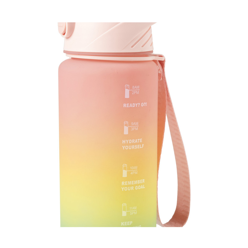 Motivatie waterfles 1 liter - regenboog