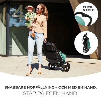 Kinderkraft RINE Sportsvogn, Classic Black