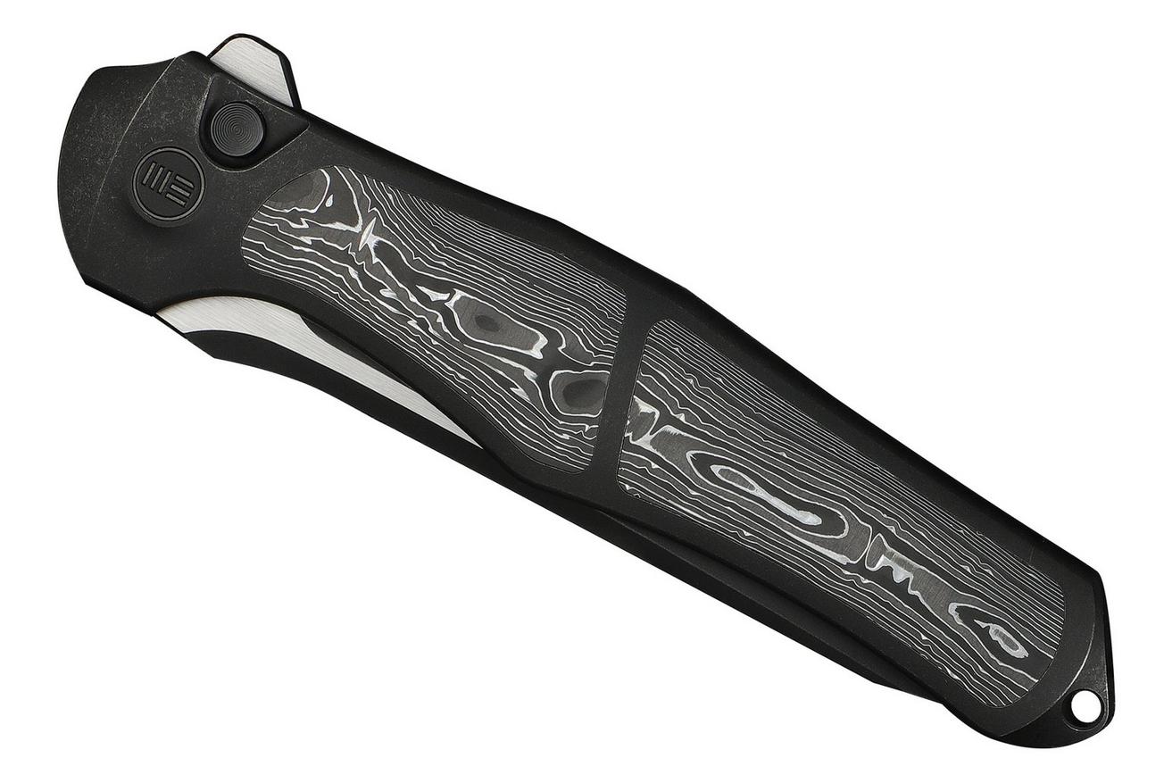 WE Knife 702XI, WE07B-2 Blackwashed Böhler M390, Black Titanium, Aluminum Foil Carbon Fiber Inlay, 11th Anniversary Limited Edition zakmes