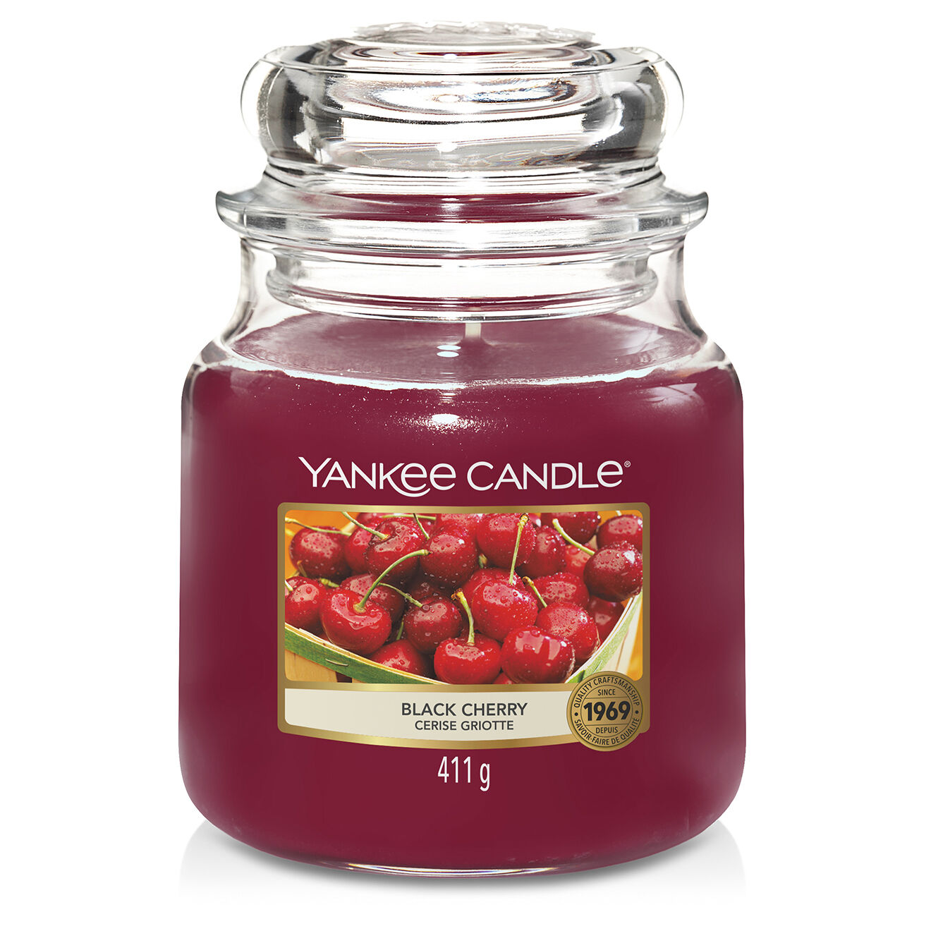Yankee Candle Bougie parfumée moyenne jarre Cerise griotte - 65-75h