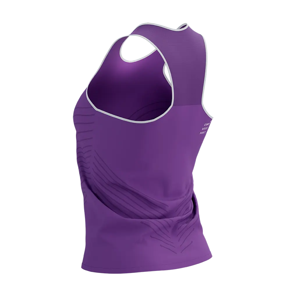 Compressport Performance Hardloopshirt Zonder Mouwen Paars/Wit Dames