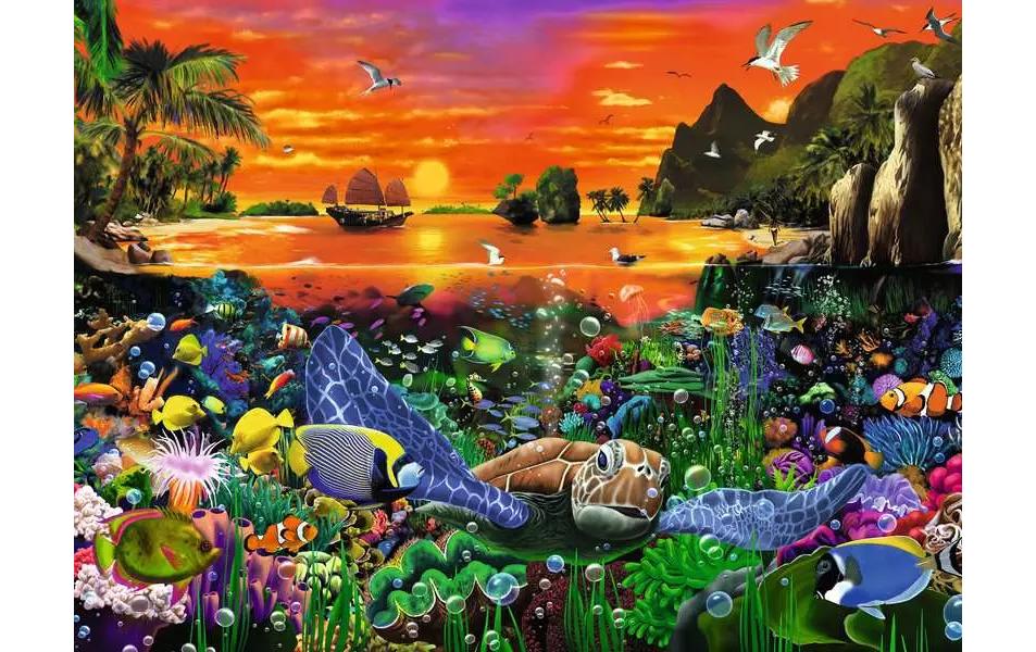 Puzzle Schildkröte im RiffKlassisches Puzzle