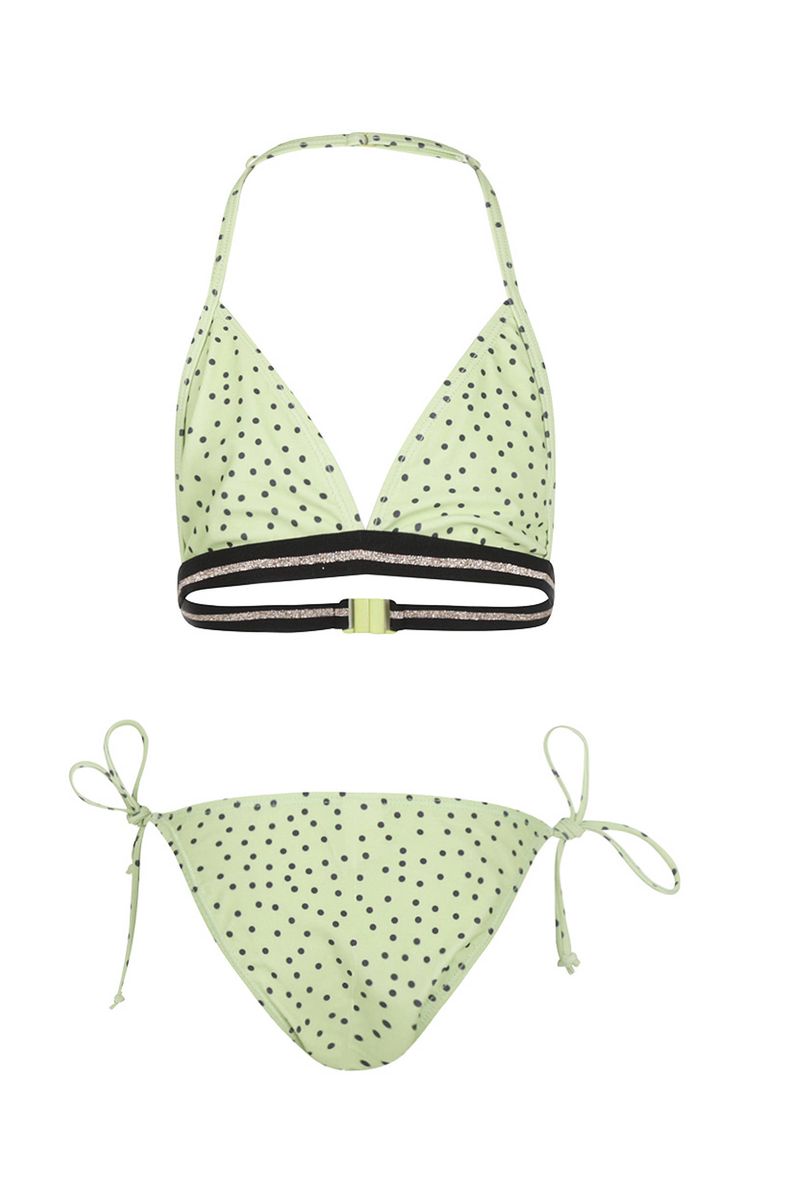 No Way Monday triangel bikini limegroen