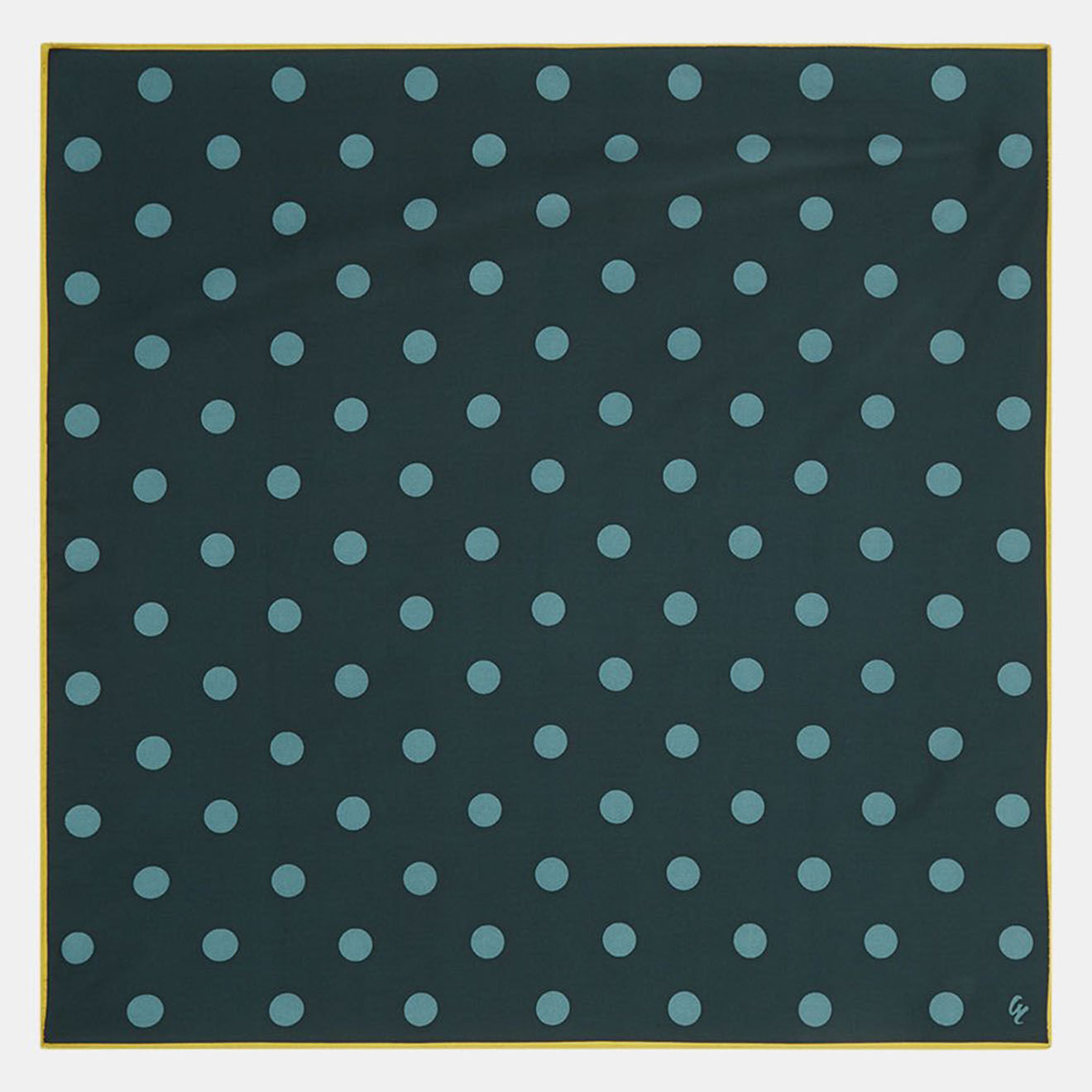 Galeries Lafayette Carré de Soie Af Willo E vert foncé - 53x53 cm