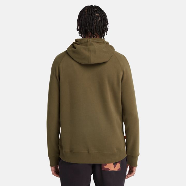 Moletom com capuz Exeter River para homens na cor verde escuro