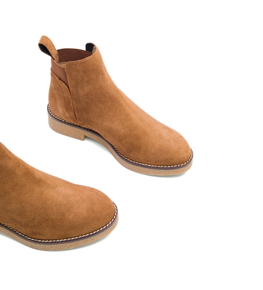 Botas de tornozelo Valentina da Porronet em couro marrom