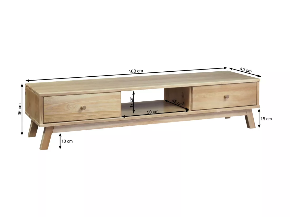 Armoire RTV Oregon wood 160 cm, coloris chêne