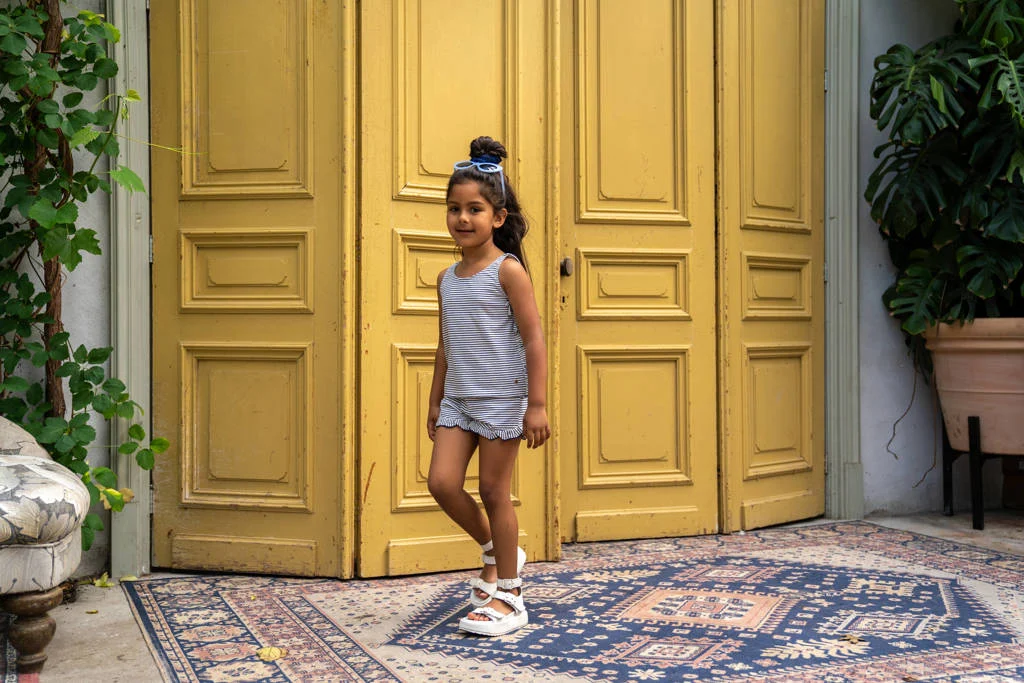 Koko Noko top + broek donkerblauw/wit