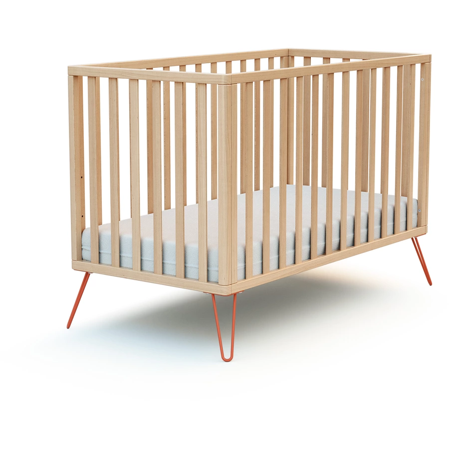 JURABABY Babybett ONLY 60 x 120 cm Retro Buche Terrakotta