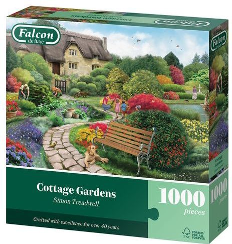 Falcon - Cottage Gardens - 1000 stukjes puzzel - Legpuzzel