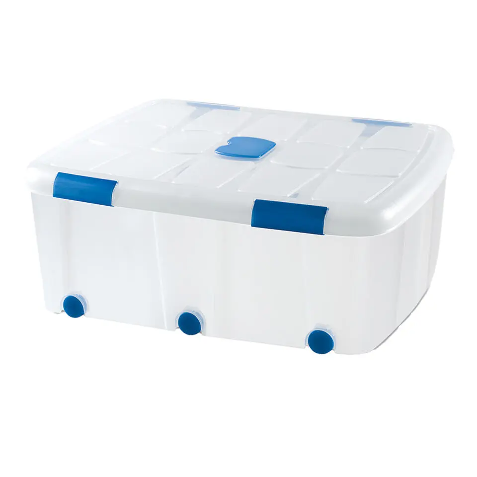 Plasticforte Opslagbak met deksel - 1x - 100L - 80 x 60 x 33 cm