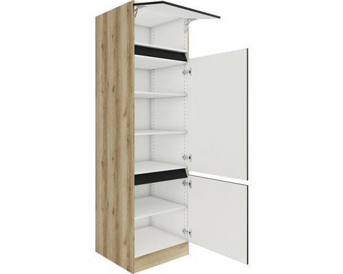 Optifit Noah420 voorraadkast, BxDxH 60x57,1x206,8 cm, antraciet mat, gedemonteerd, scharnier omkeerbaar (links of rechts te monteren)