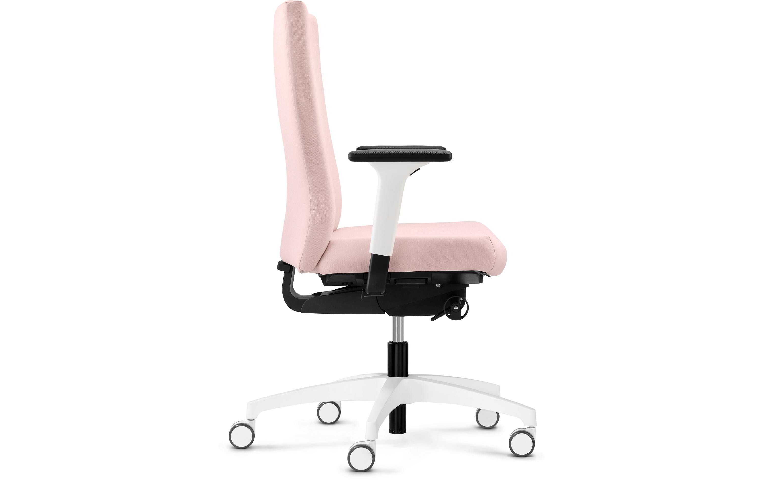 Bürostuhl Just Evo Cozy mit Polsterrücken, Pink<br>Schreibtischstuhl für Büro und Homeoffice