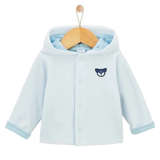 Petit Cocon Veste en velours   Bleu        de               P'tit bisou