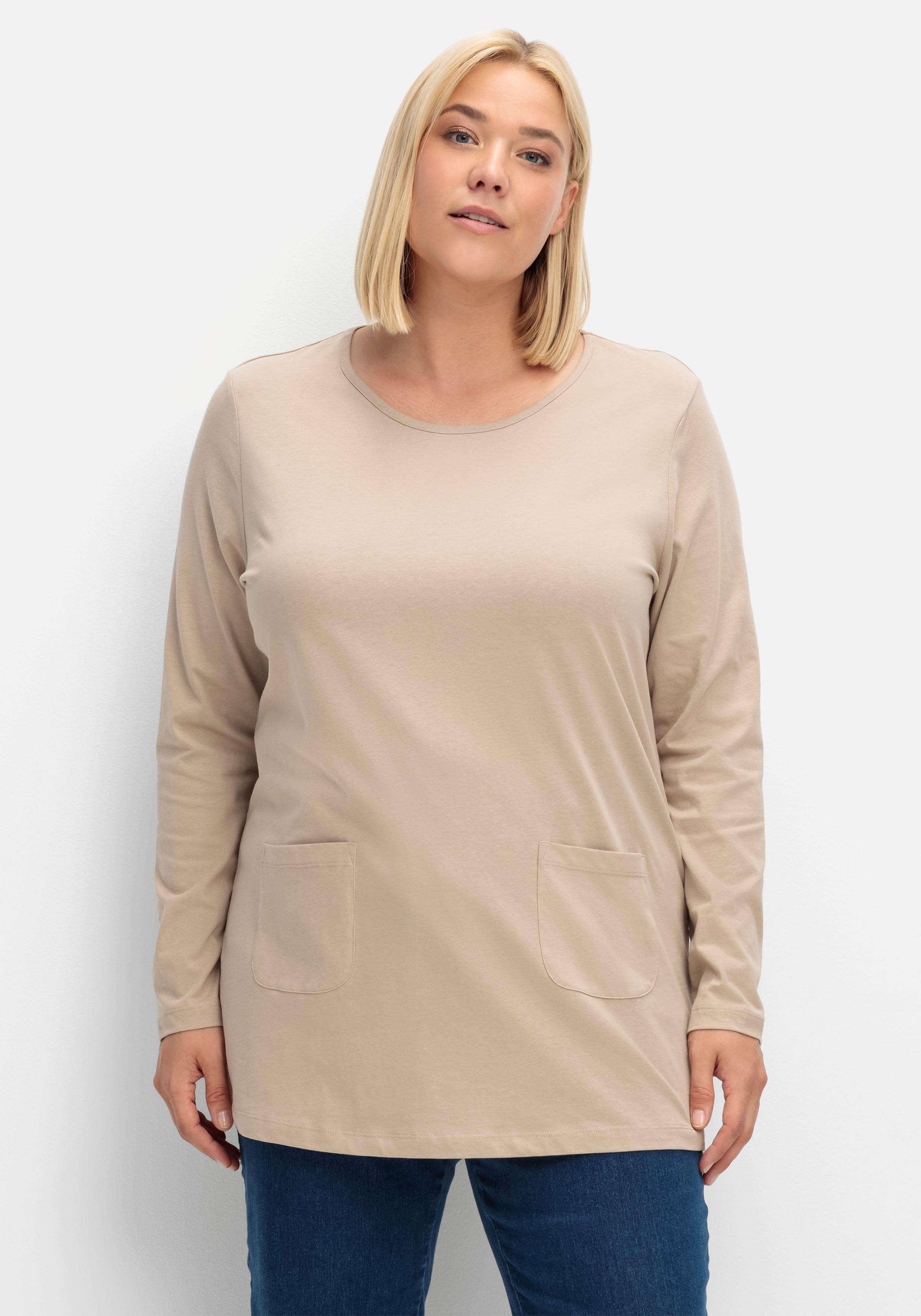 Longshirt mit aufgesetzten Taschen