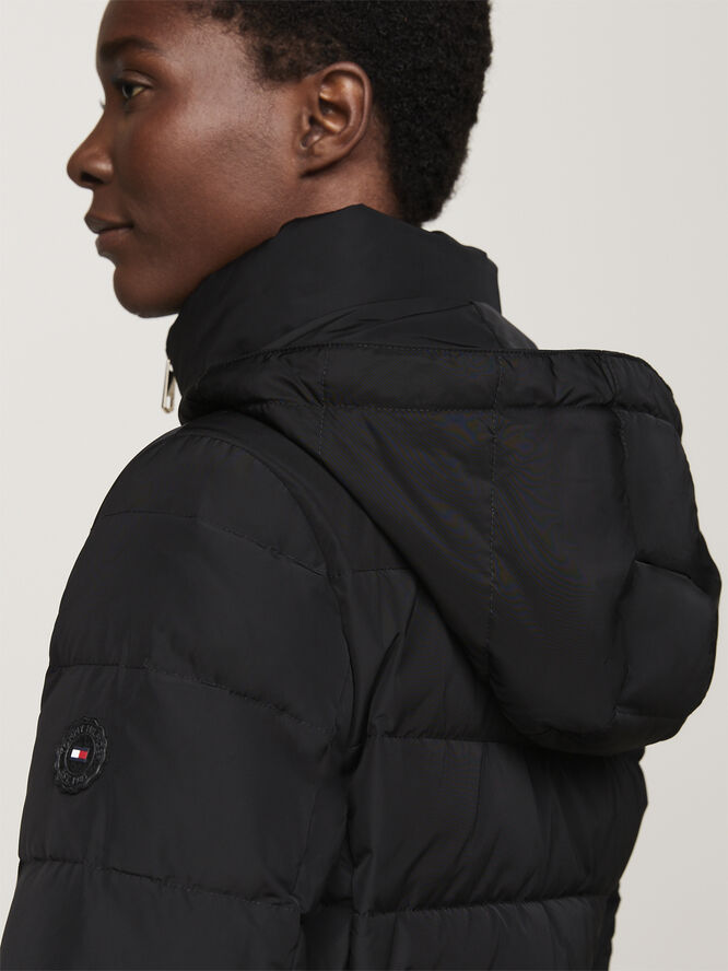 Tommy Hilfiger HERITAGE DOWN TYRA JKT WITH FUR Black
