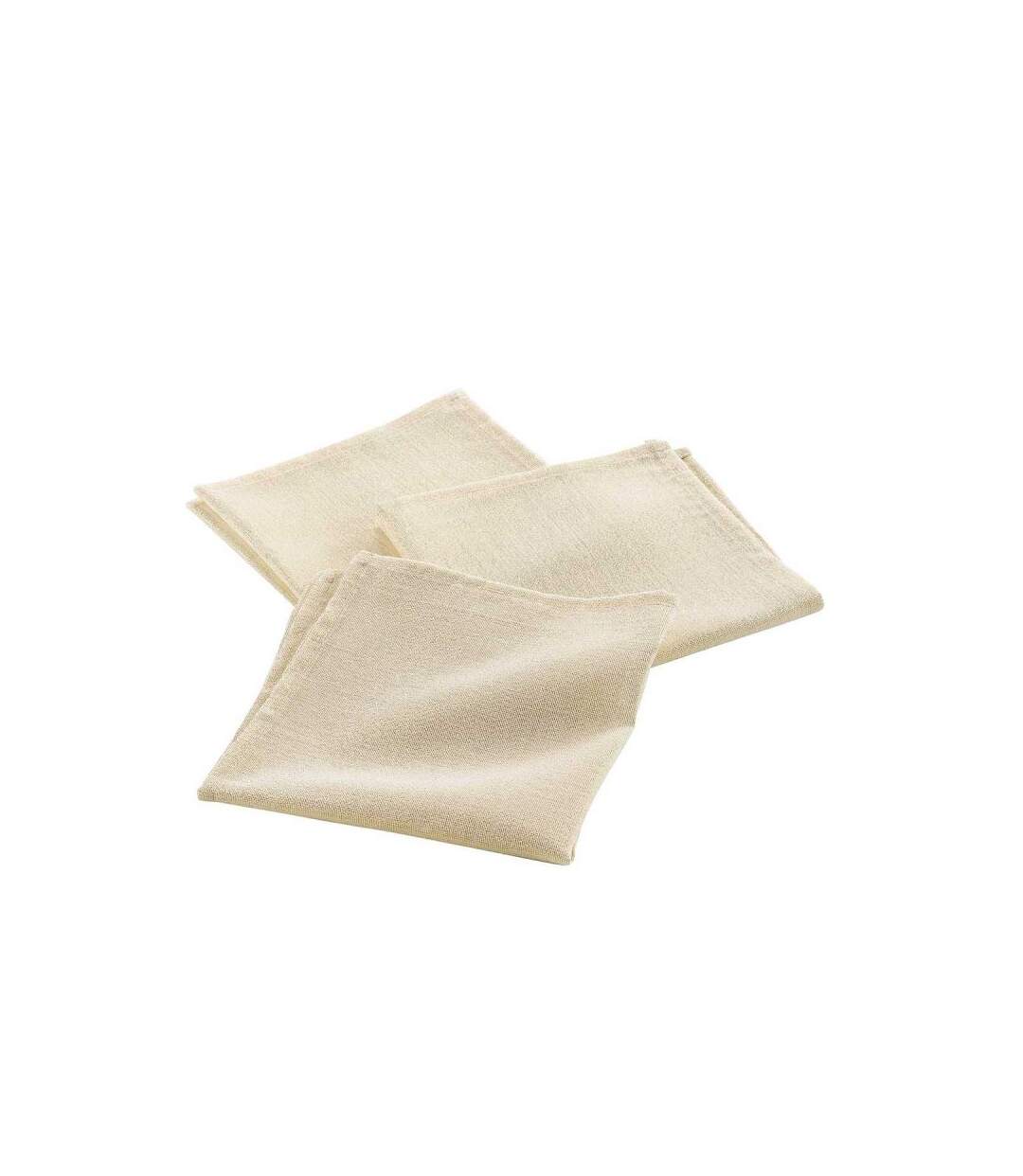 Lot de 3 Serviettes de Table Silvery 40x40cm Lin