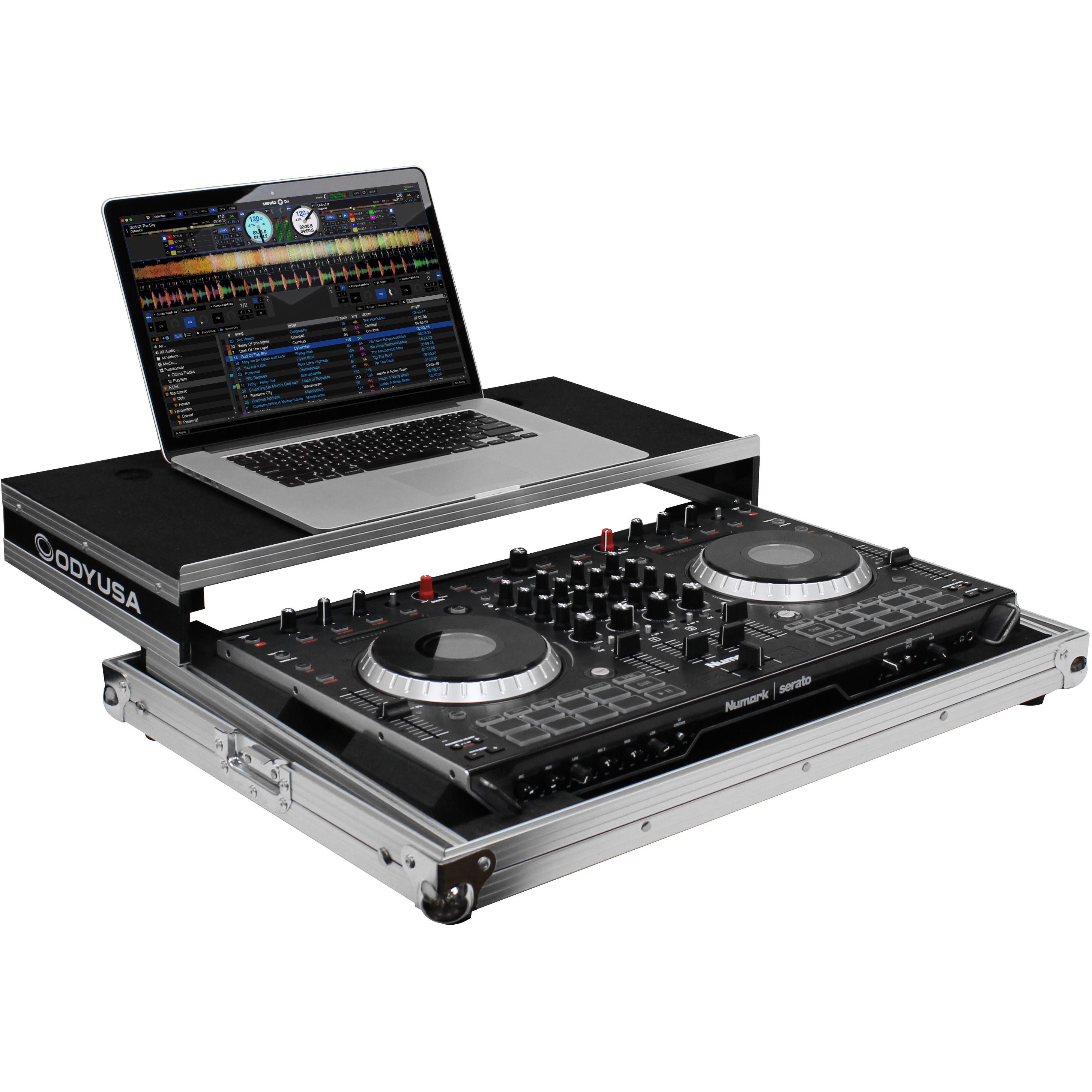 Odyssey Flight Ready Glide Style flightcase voor Numark NS6II