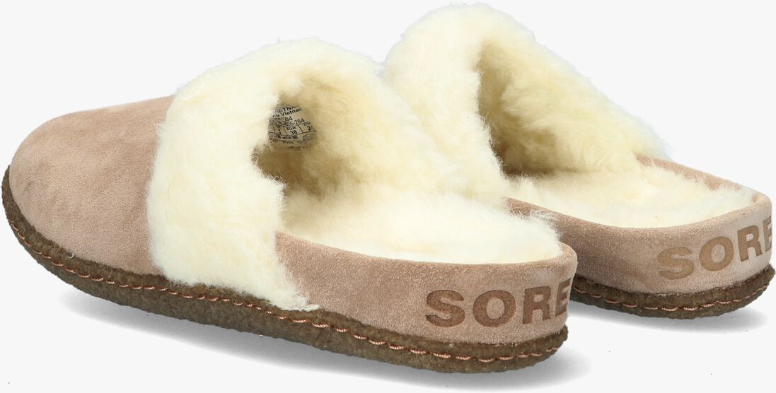 SOREL taupe sorel pantoffels nakiska slide