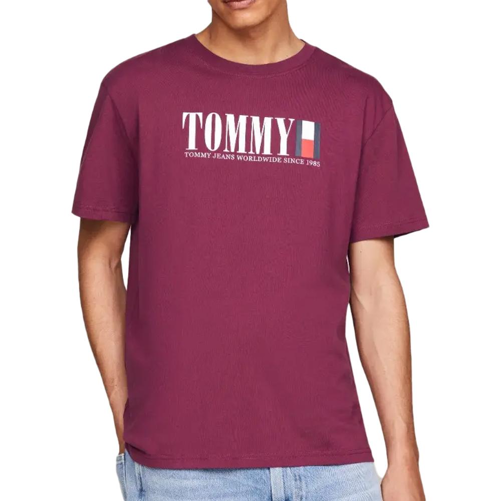Tommy Hilfiger T-shirt Bordeaux Homme Tommy Hilfiger Dna
