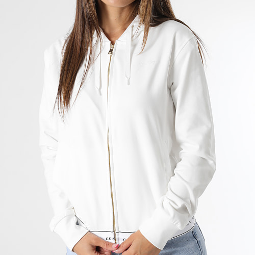 Sweat Zippé Capuche Femme O3YQ00-KBS91 Beige Clair