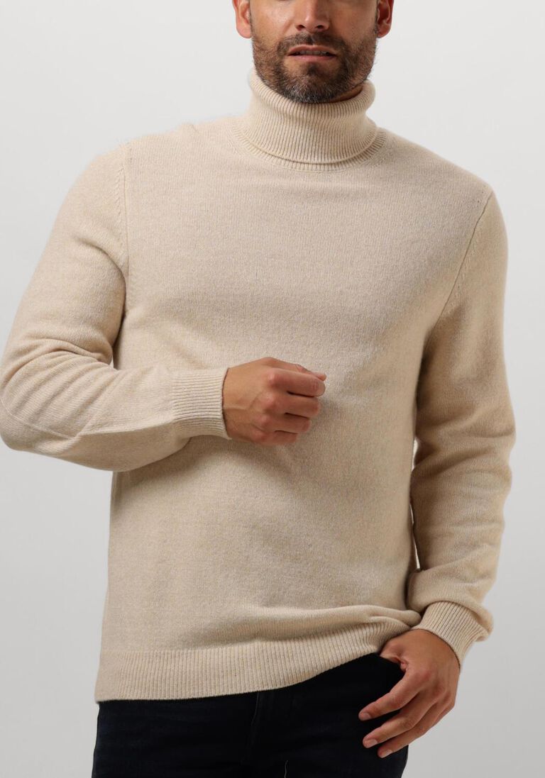 beige profuomo coltrui pullover roll neck