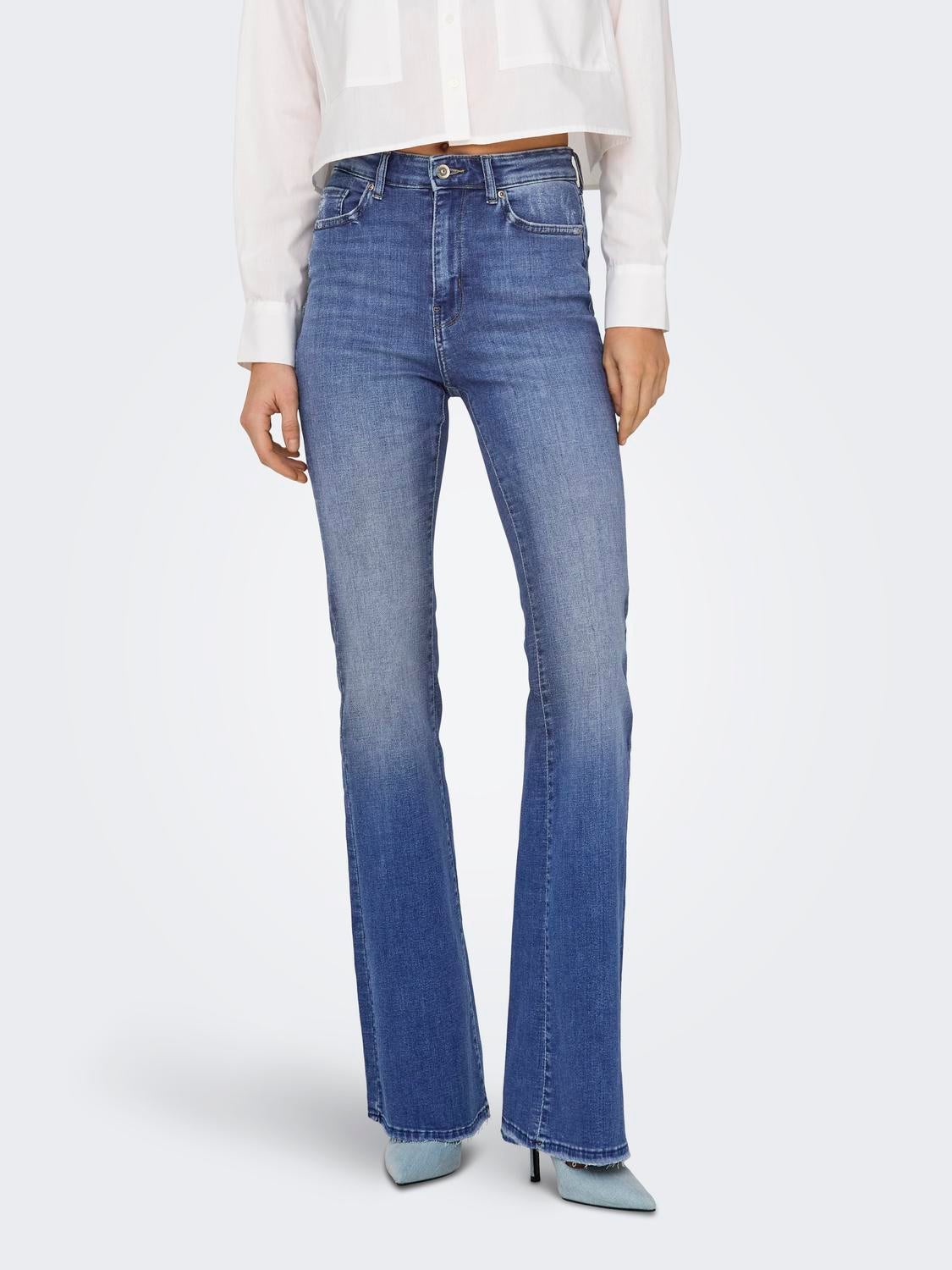 ONLDAWN Hohe Taille Ausgestellt Jeans Medium Blue Denim