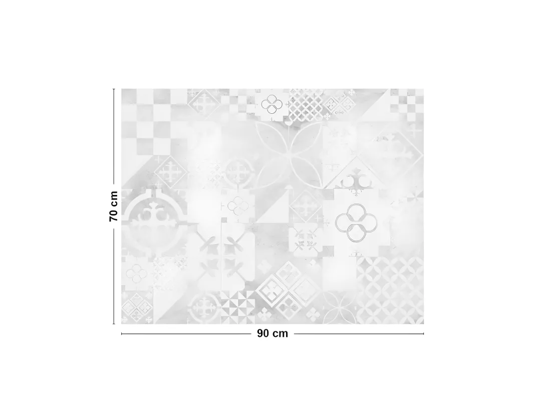 Fond de hotte ALU : L 90cm x H 70cm - Ciment Style Béton usé - Aluminium composite