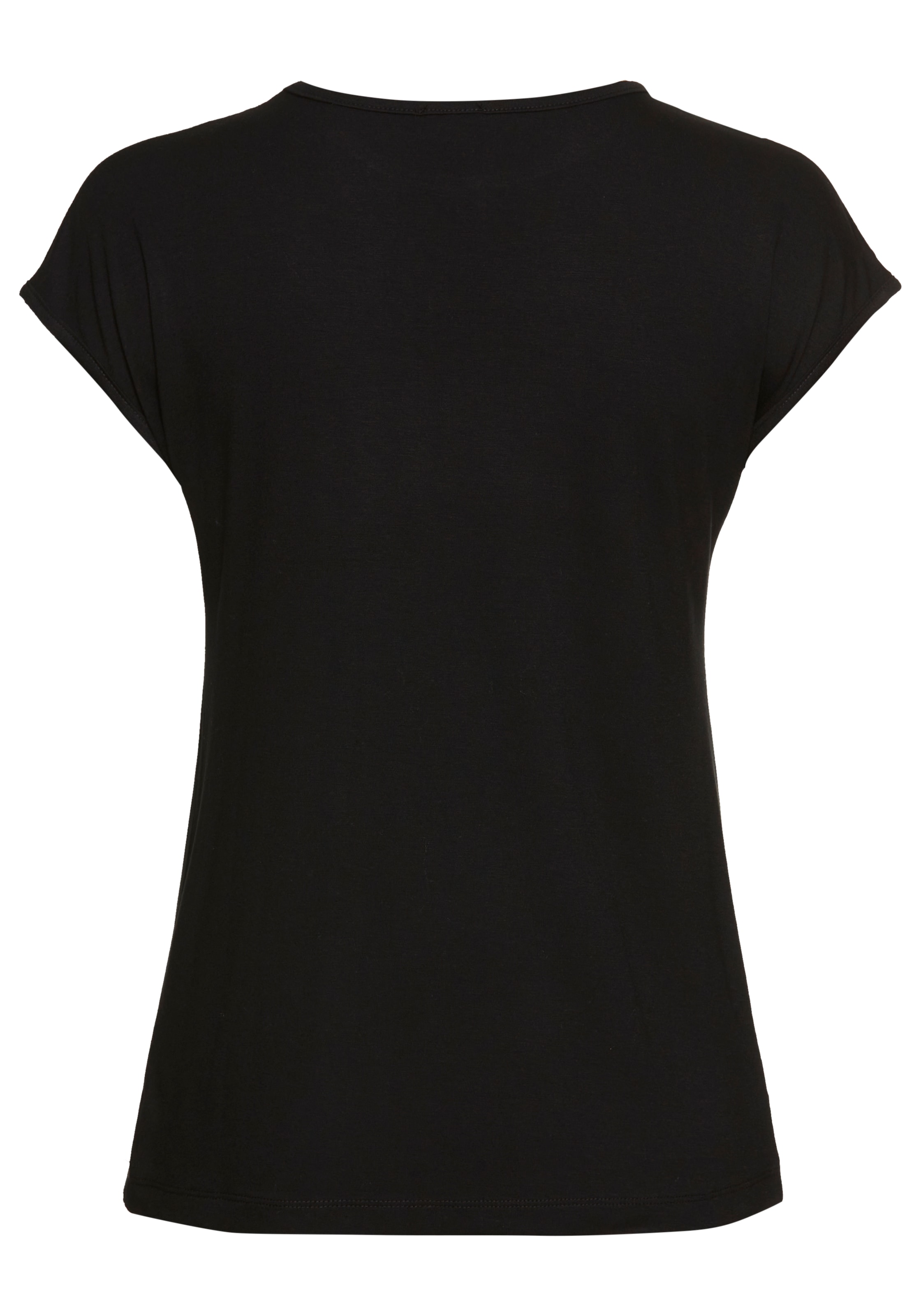 Laura Scott Rundhalsshirt mit goldfarbener Zierkette