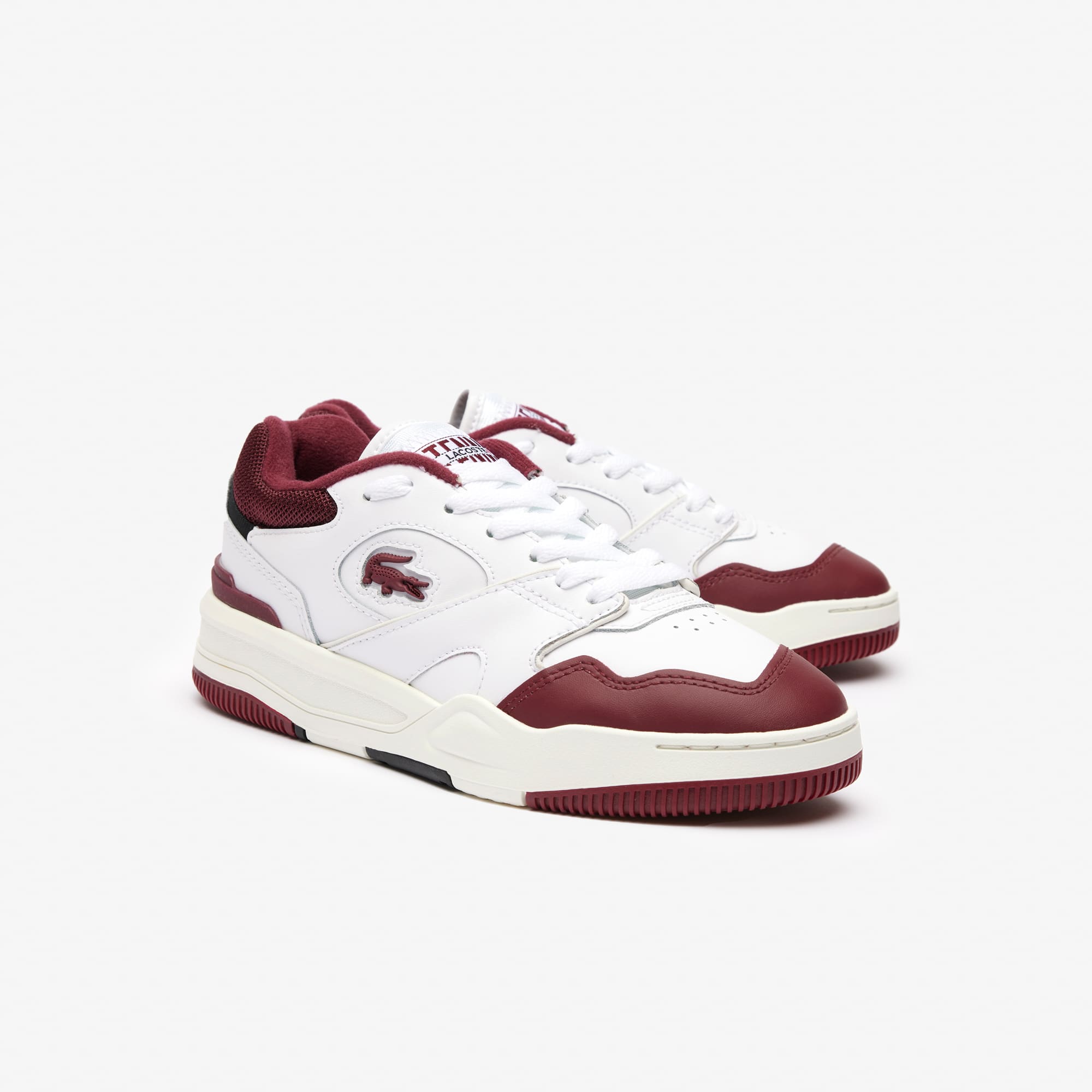 Sneakers Lineshot femme en cuir talon siglé Sneakers - Blanc - Lacoste - Femme