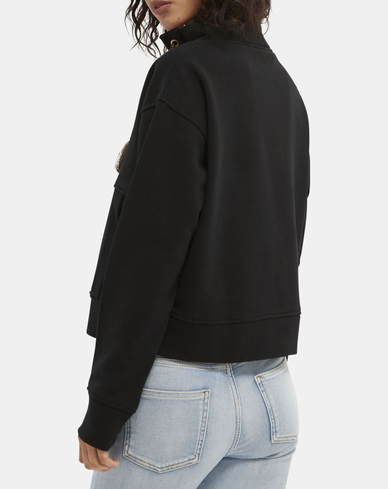Scotch & Soda Sweat 100% Coton Bio à laçage noir