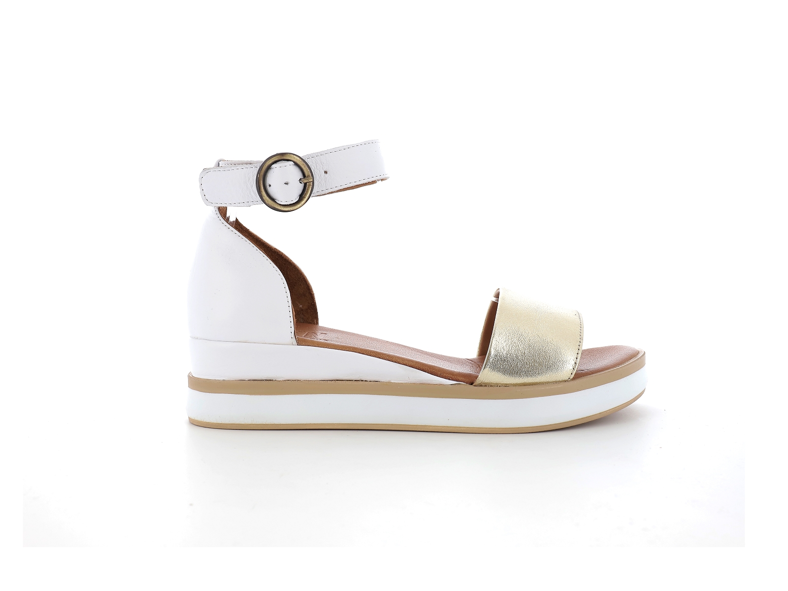 Elue par nous-NECRIRE Cuir Blanc-Or