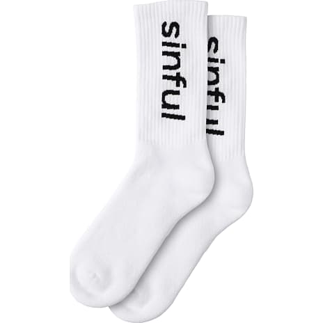 Sinful sokker med logo str. 36/38 - hvid