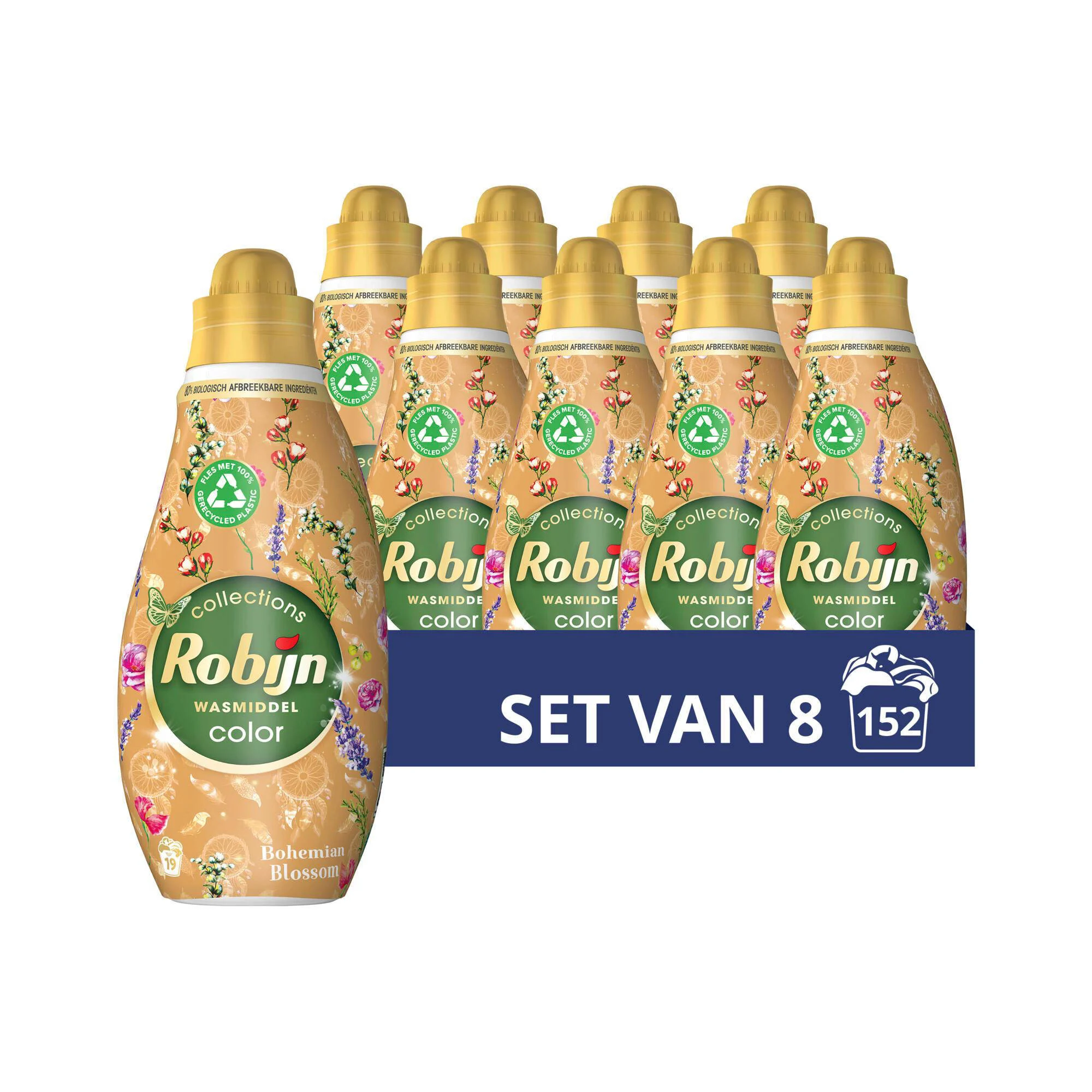 Robijn vloeibaar wasmiddel Color Bohemian Blossom - 8 x 19 wasbeurten - 152 wasbeurten