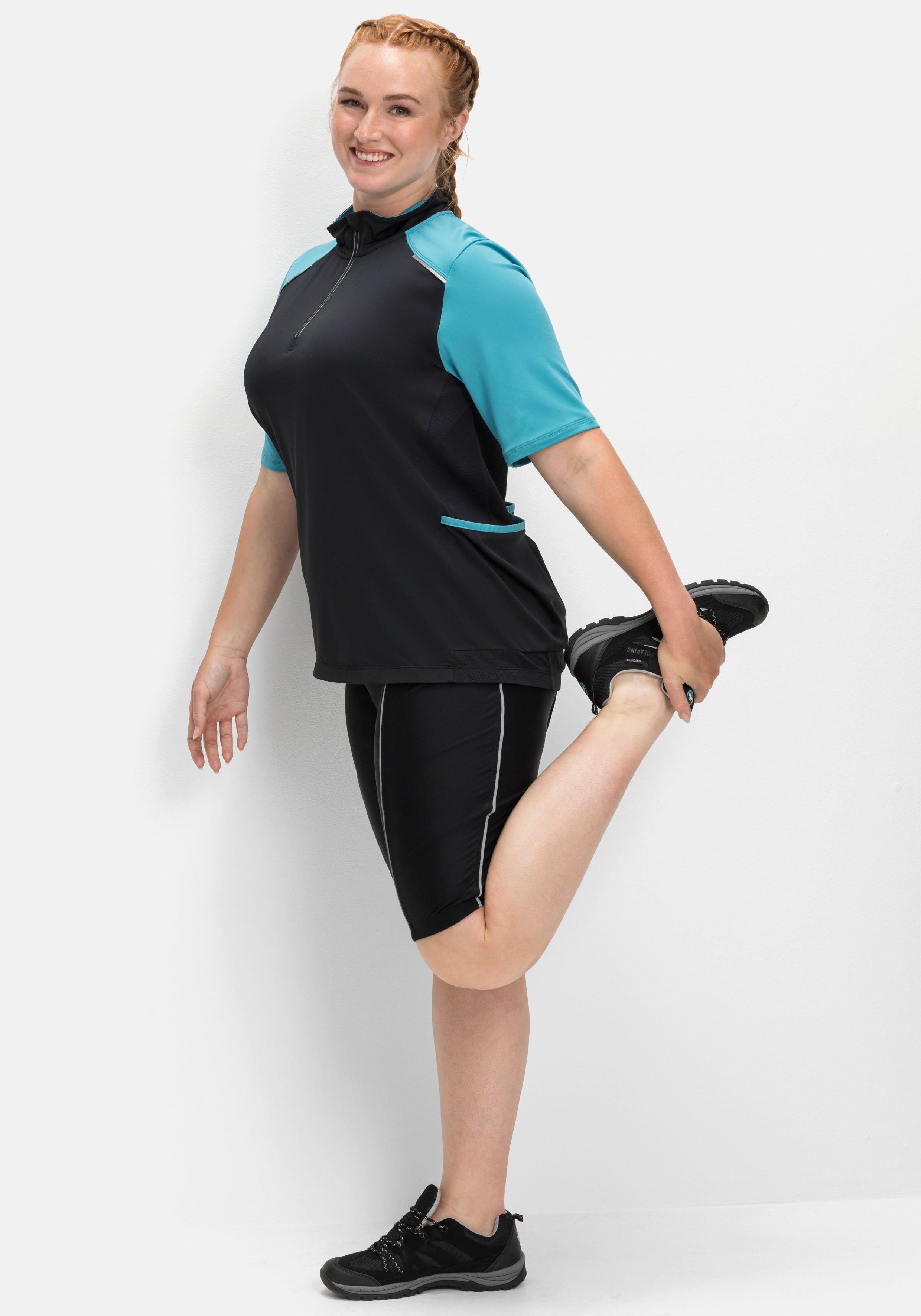 Radlerhose mit Polsterung und Reflektoren