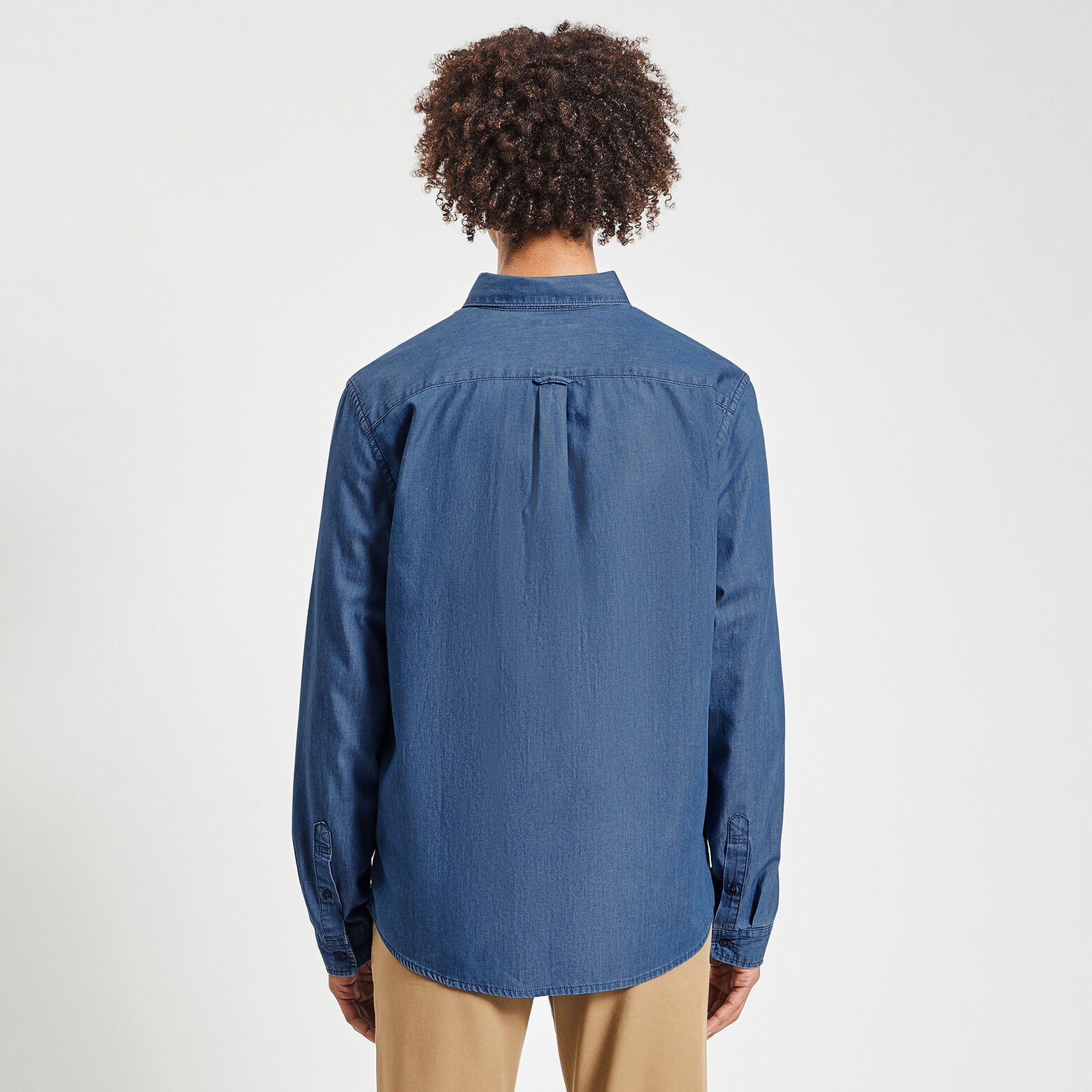 Chemise regular denim coton biologique Bleu moyen