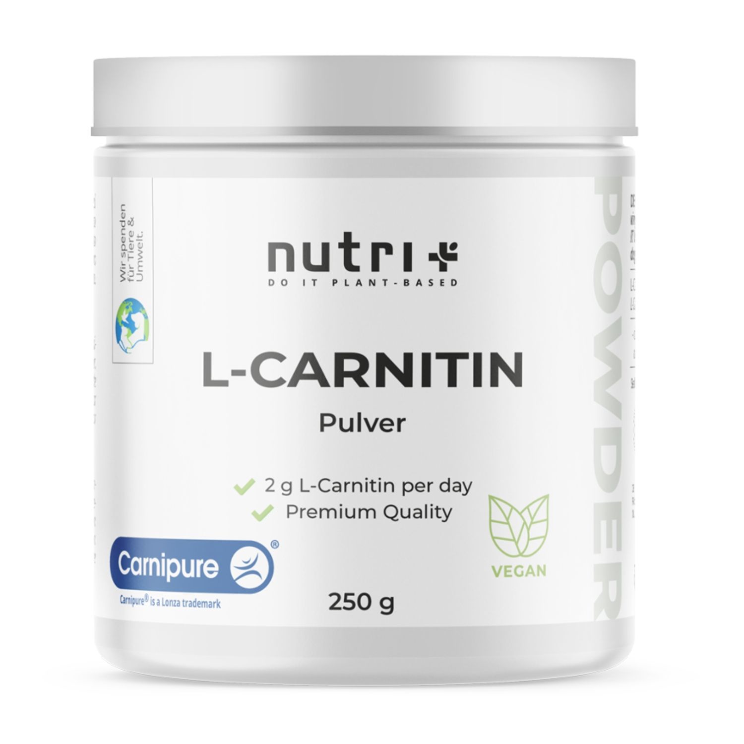 Nutri+ L-Carnitin Pulver 250g (Carnipure®)