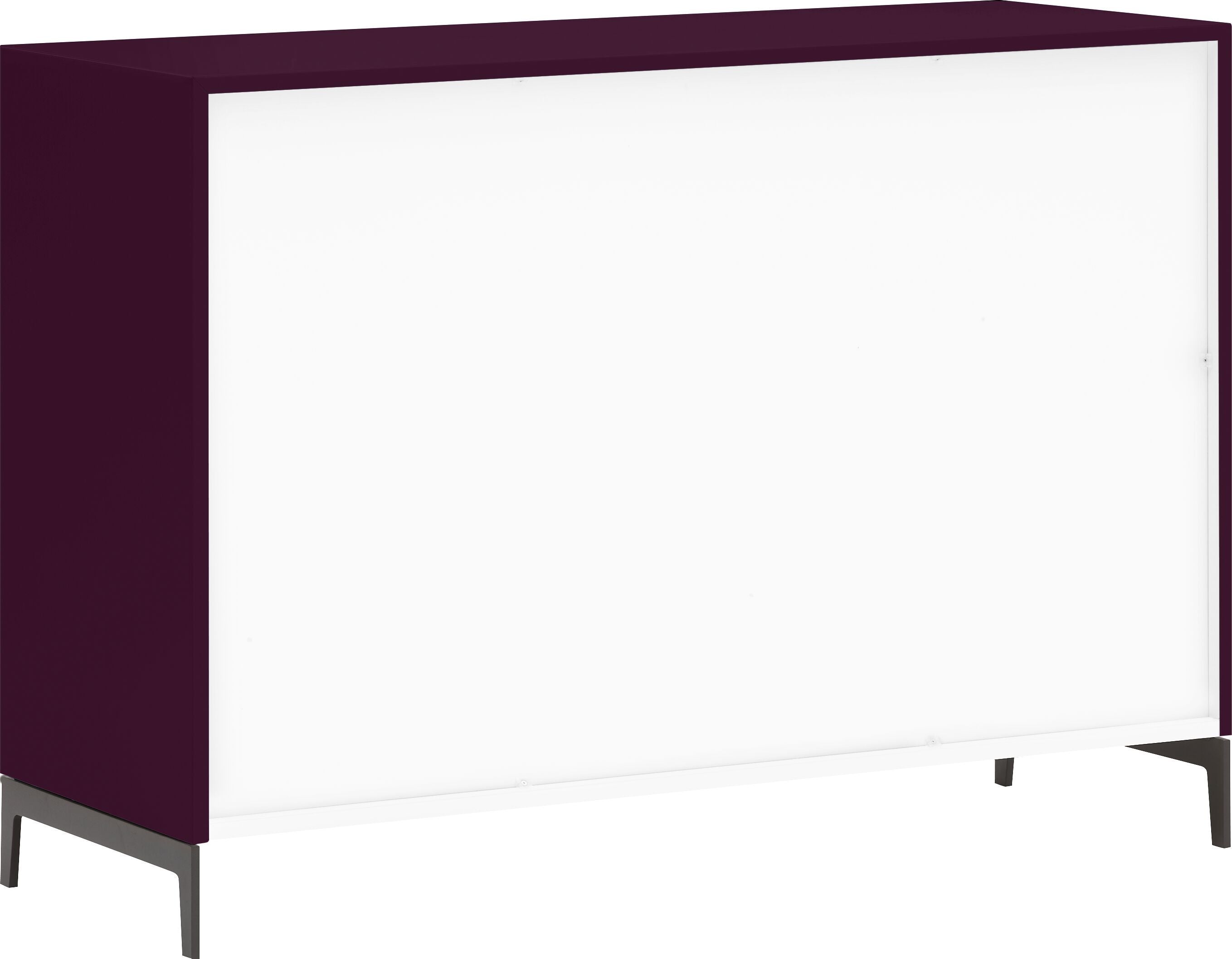 LUX Kommode - Aubergine / B: 120.0 cm x T: 46.0 cm x H: 86.5 cm
