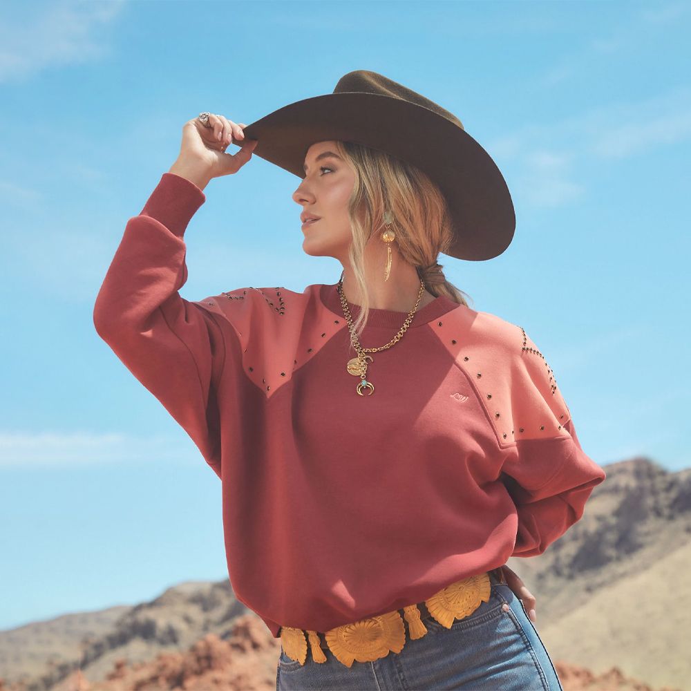Wrangler x Lainey Wilson Studded Western Crew
