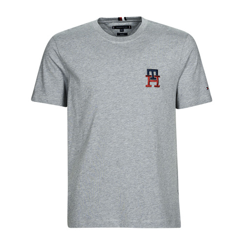 Tommy Hilfiger - ESSENTIAL MONOGRAM TEE - Gris Chiné