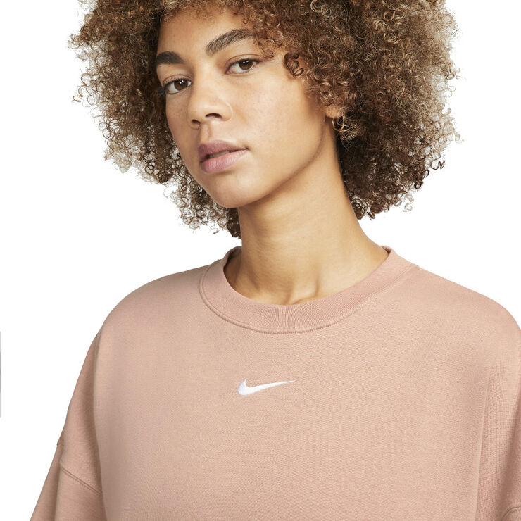 Nike sportswear essential fleece crew sweatshirt Pink
