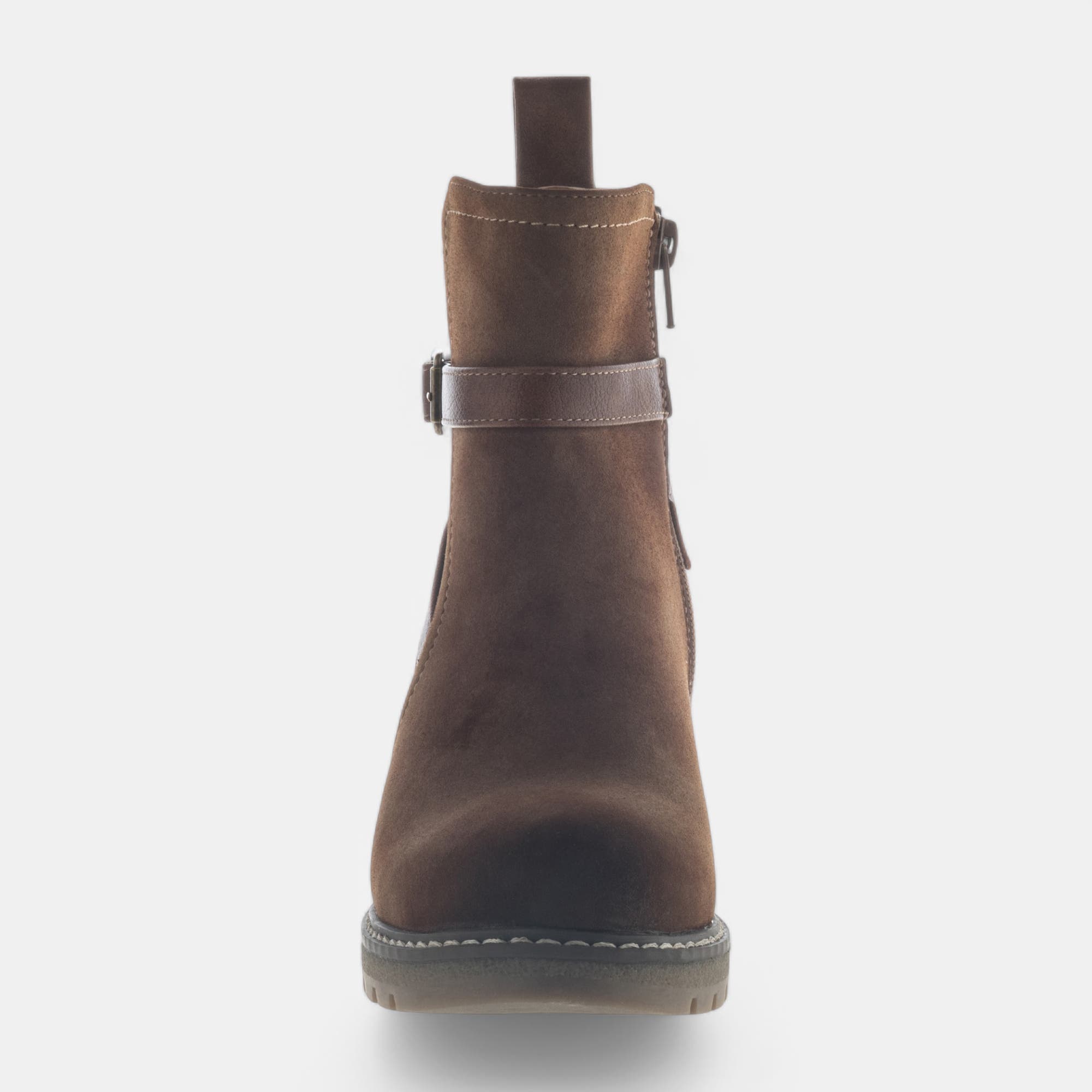 Boots à talon compensé Femme camel