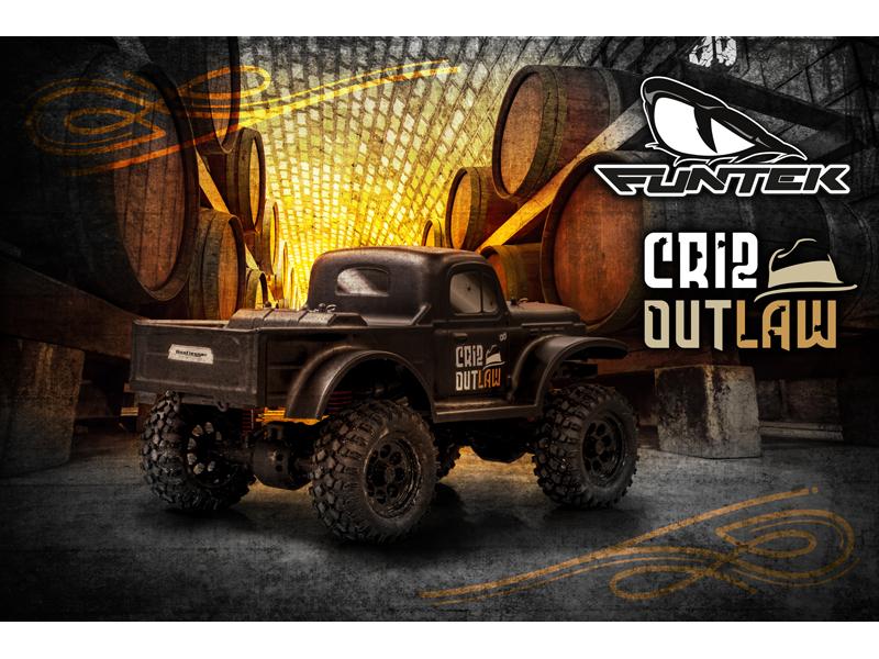 Funtek Scale Crawler CR12 Outlaw Schwarz, RTR, 1:12 4x4 Rock Crawler Pick-up