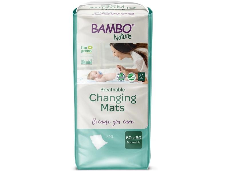 Bambo Nature Wickelunterlage 10 Stück Einweg-Wickelunterlagen