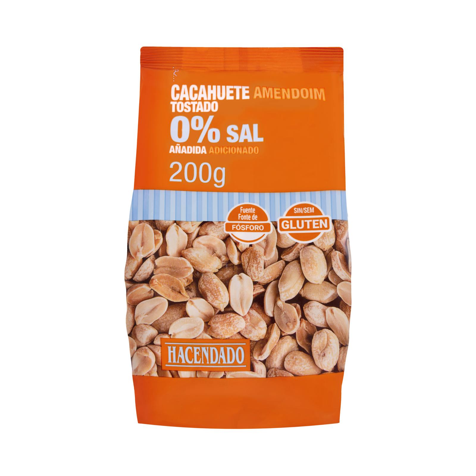 Cacahuètes grillées pelées Hacendado 0% de sel ajouté